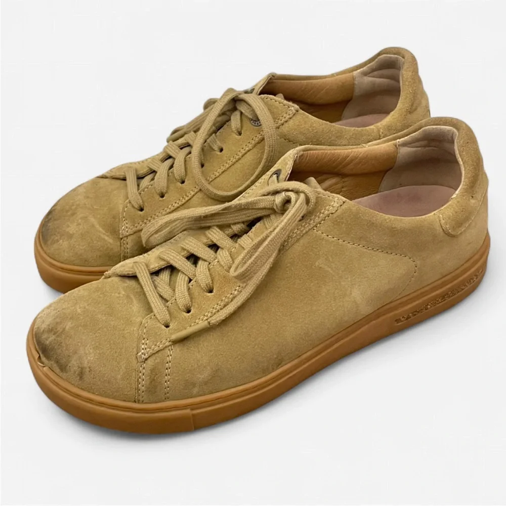Birkenstock Bend Low Suede Lace Up Sneakers in Faded Khaki Size 39 US 8 Narrow